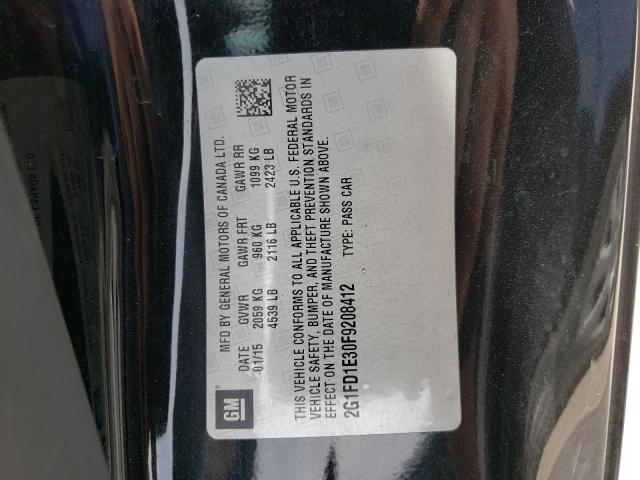 Photo 10 from auction – 2015 CHEVROLET CAMARO with VIN 2G1FD1E30F9208412