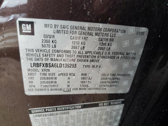 Photo 10 from auction – 2020 BUICK ENVISION P with VIN LRBFXBSA6LD139293