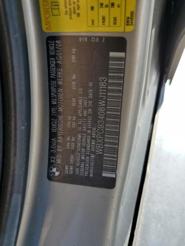 Photo 10 from auction – 2008 BMW X3 3.0SI with VIN WBXPC93408WJ11183