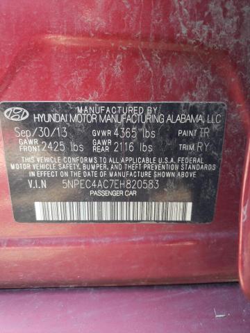 Photo 10 from auction – 2014 HYUNDAI SONATA SE with VIN 5NPEC4AC7EH820583