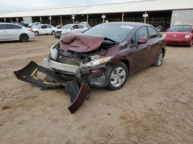 Photo 2 from auction – 2013 HONDA CIVIC LX with VIN 19XFB2F58DE288091