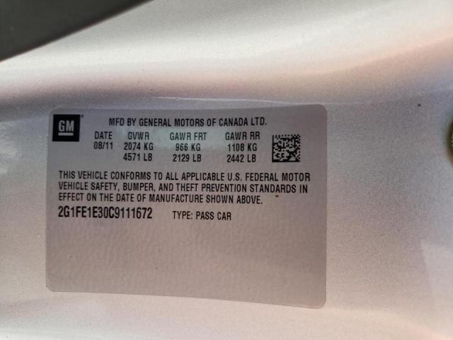 Photo 10 from auction – 2012 CHEVROLET CAMARO LS with VIN 2G1FE1E30C9111672