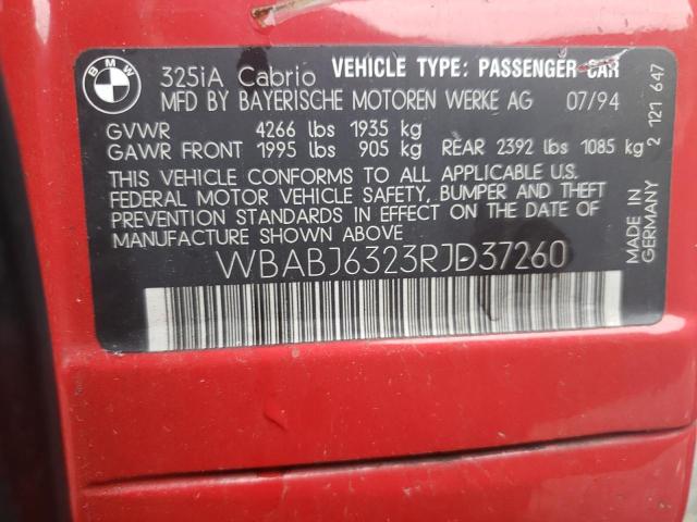 Photo 10 from auction – 1994 BMW 325 IC AUT with VIN WBABJ6323RJD37260