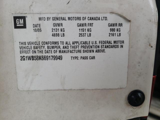 Photo 10 from auction – 2006 CHEVROLET IMPALA LS with VIN 2G1WB58K669179949