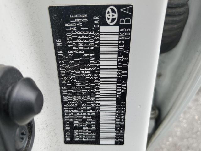 Photo 10 from auction – 2018 TOYOTA COROLLA L with VIN 5YFBURHE3JP754745