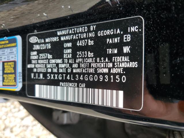 Photo 10 from auction – 2016 KIA OPTIMA LX with VIN 5XXGT4L34GG093150