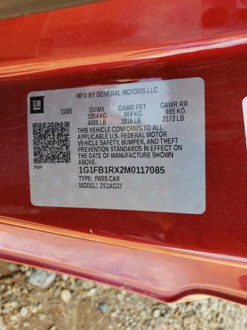 Photo 10 from auction – 2021 CHEVROLET CAMARO LS with VIN 1G1FB1RX2M0117085
