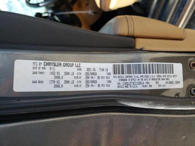 Photo 10 from auction – 2012 DODGE DURANGO CI with VIN 1C4SDJET3CC152914