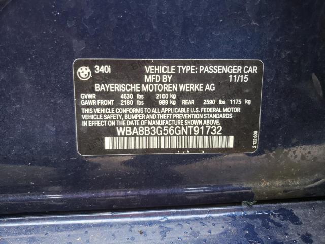 Zdjęcie 10 z aukcji – 2016 BMW 340 I z VIN WBA8B3G56GNT91732
