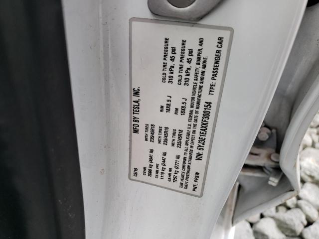 Photo 10 from auction – 2019 TESLA MODEL 3 with VIN 5YJ3E1EAXKF300154