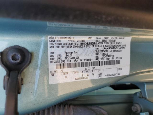 Photo 10 from auction – 2012 FORD FOCUS SEL with VIN 1FAHP3H20CL142217