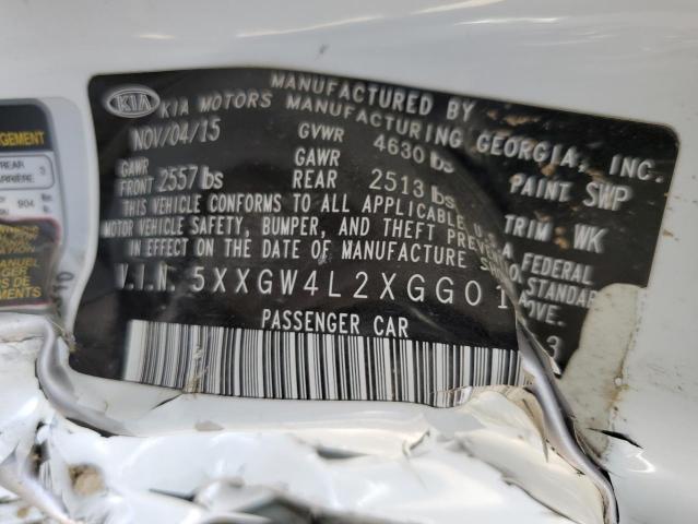 Photo 10 from auction – 2016 KIA OPTIMA SX with VIN 5XXGW4L2XGG015213
