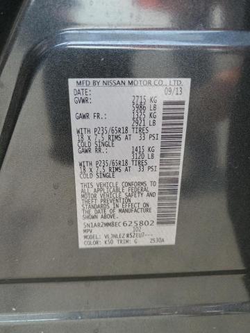 Photo 10 from auction – 2014 NISSAN PATHFINDER with VIN 5N1AR2MM8EC625802