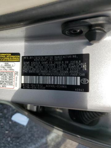 Photo 10 from auction – 2007 TOYOTA CAMRY CE with VIN 4T1BE46KX7U174361