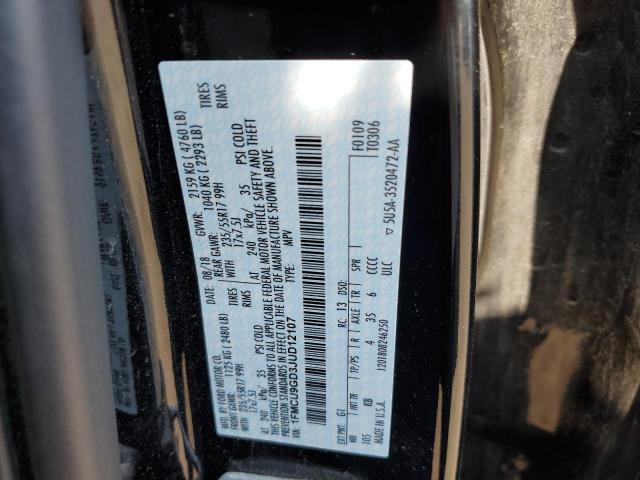 Photo 10 from auction – 2018 FORD ESCAPE SE with VIN 1FMCU9GD3JUD12107