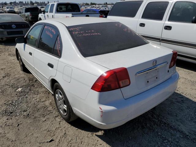 Photo 3 from auction – 2001 HONDA CIVIC LX with VIN 2HGES16501H566201