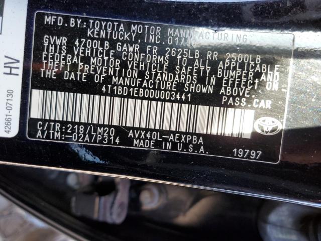 Photo 10 from auction – 2013 TOYOTA AVALON HYB with VIN 4T1BD1EB0DU003441
