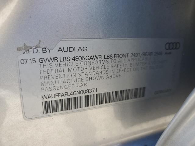 Photo 10 from auction – 2016 AUDI A4 PREMIUM with VIN WAUFFAFL4GN008371