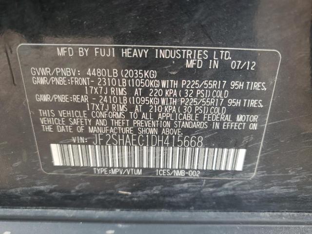 Photo 10 from auction – 2013 SUBARU FORESTER L with VIN JF2SHAEC1DH415668