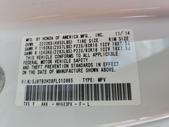 Photo 10 from auction – 2015 ACURA RDX with VIN 5J8TB3H39FL010865