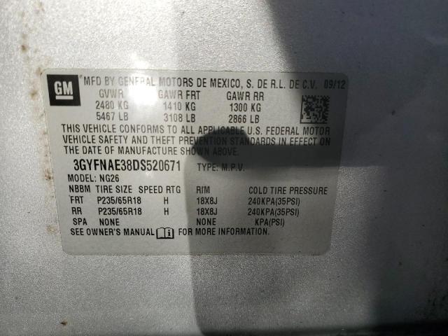 Photo 10 from auction – 2013 CADILLAC SRX with VIN 3GYFNAE38DS520671