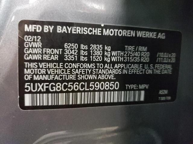 Photo 10 from auction – 2012 BMW X6 XDRIVE5 with VIN 5UXFG8C56CL590850