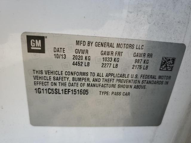 Photo 10 from auction – 2014 CHEVROLET MALIBU 1LT with VIN 1G11C5SL1EF151605
