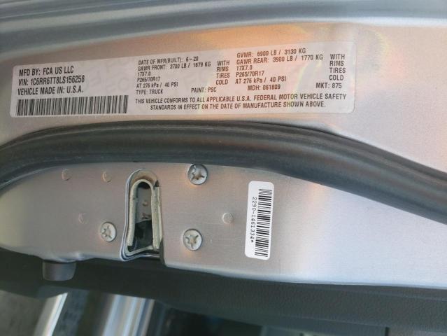 Photo 10 from auction – 2020 RAM 1500 CLASS with VIN 1C6RR6TT8LS156258