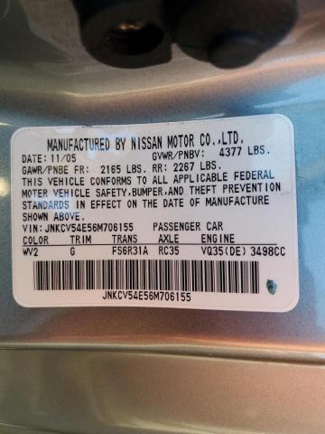 Photo 10 from auction – 2006 INFINITI G35 with VIN JNKCV54E56M706155