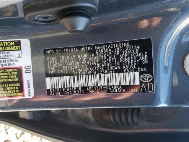Photo 10 from auction – 2015 TOYOTA CAROLLA with VIN 2T1BURHE9FC258047