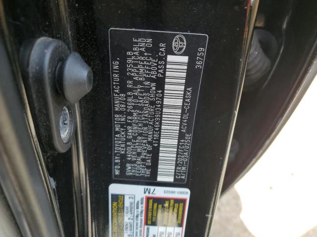 Photo 10 from auction – 2009 TOYOTA CAMRY BASE with VIN 4T1BE46K99U349704