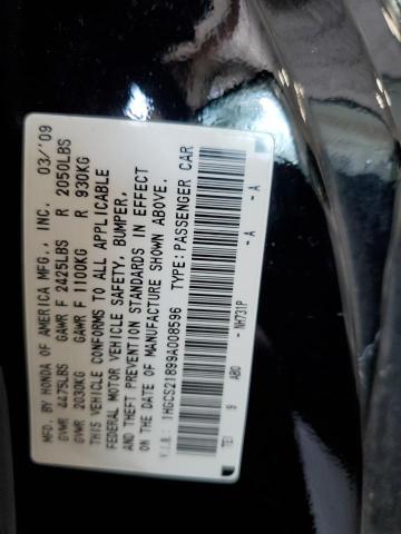 Photo 10 from auction – 2009 HONDA ACCORD EXL with VIN 1HGCS21899A008596