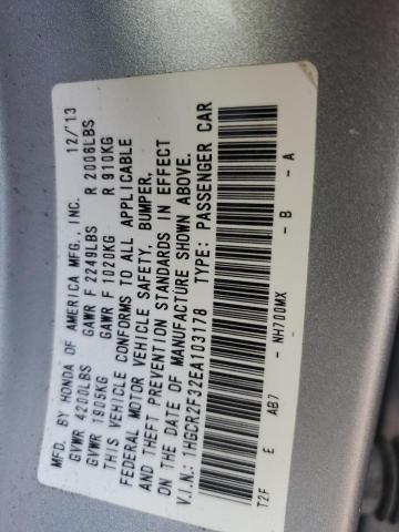 Photo 10 from auction – 2014 HONDA ACCORD LX with VIN 1HGCR2F32EA103178
