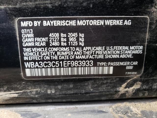 Photo 10 from auction – 2014 BMW 320 I XDRI with VIN WBA3C3C51EF983933