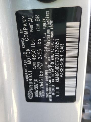 Photo 10 from auction – 2011 HYUNDAI GENESIS 3. with VIN KMHGC4DE7BU122851