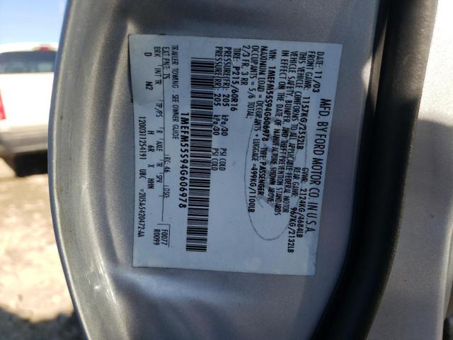 Photo 10 from auction – 2004 MERCURY SABLE LS P with VIN 1MEFM55S94G606978