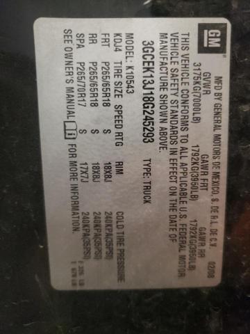Photo 10 from auction – 2008 CHEVROLET SILVERADO with VIN 3GCEK13J18G245293