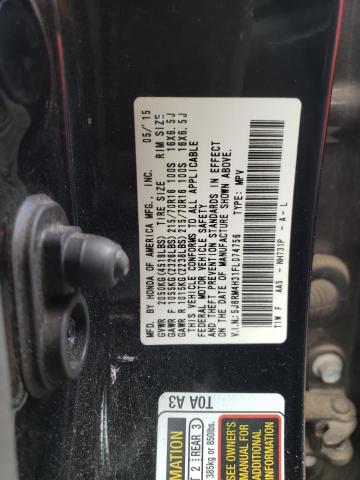 Photo 10 from auction – 2015 HONDA CR-V LX with VIN 5J6RM4H31FL074756