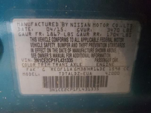 Photo 10 from auction – 2015 NISSAN VERSA NOTE with VIN 3N1CE2CP1FL431335