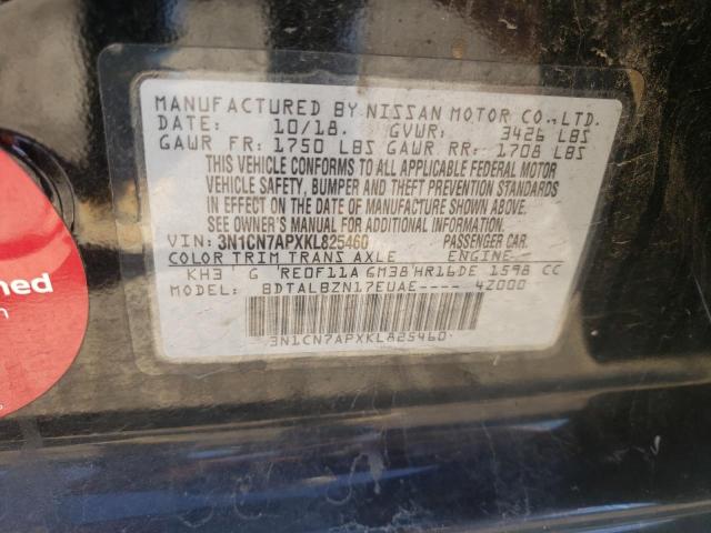 Photo 10 from auction – 2019 NISSAN VERSA S with VIN 3N1CN7APXKL825460
