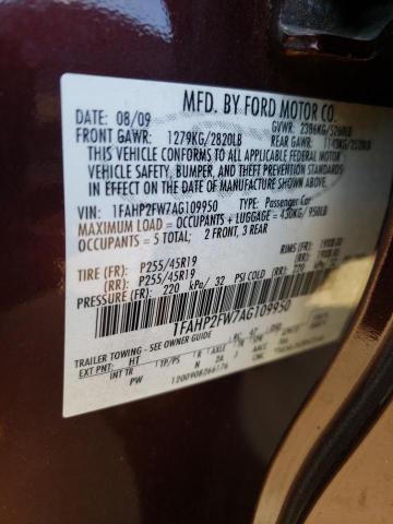 Photo 10 from auction – 2010 FORD TAURUS LIM with VIN 1FAHP2FW7AG109950