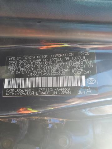 Photo 10 from auction – 2008 TOYOTA SCION with VIN JTKKU10458J022628