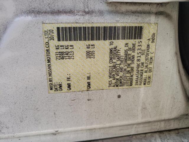 Photo 10 from auction – 2011 NISSAN MAXIMA S with VIN 1N4AA5AP4BC815335
