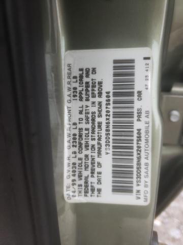 Photo 10 from auction – 1999 SAAB 9-3 S with VIN YS3DD58N6X2075604