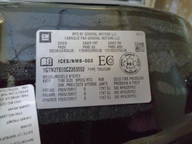Photo 10 from auction – 2012 GMC SIERRA K15 with VIN 1GTN2TE00CZ263552