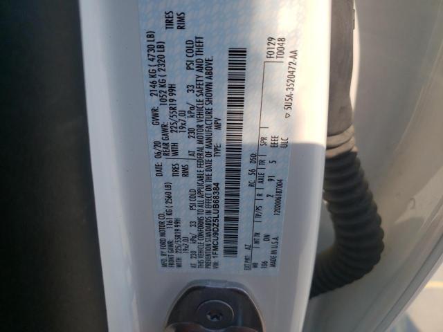 Photo 10 from auction – 2020 FORD ESCAPE TIT with VIN 1FMCU9DZ5LUB68384