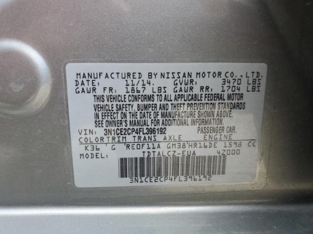 Photo 10 from auction – 2015 NISSAN VERSA NOTE with VIN 3N1CE2CP4FL396192