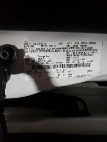 Photo 10 from auction – 2012 FORD FOCUS SE with VIN 1FAHP3K20CL372851