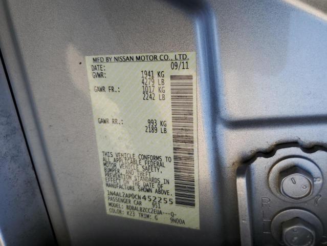 Photo 10 from auction – 2012 NISSAN ALTIMA BAS with VIN 1N4AL2AP0CN452255