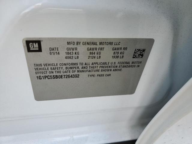 Photo 10 from auction – 2014 CHEVROLET CRUZE LT with VIN 1G1PC5SB0E7264392